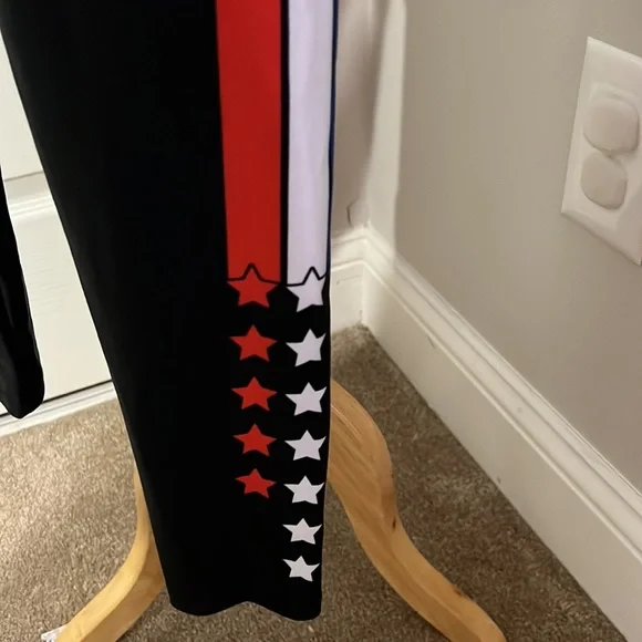 Goldsheep red, white and blue, stars & stripesblack 2 piece workout set